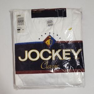 Vtg 1999 Jockey Classic White Cotton T-Shirt 3 Pack Sz Large